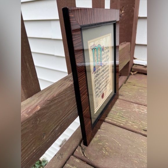 Celtic Wedding Blessing Frame Art Deco Wall Print Home Decor Medieval Manuscript - Picture 6 of 16